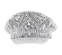 hindraem Burning Man Chapeau Haut de Forme Steampunk pour Adulte - Accessoire à Paillettes - Déguisement - Rassemblements - Couvre- Unique - Chapeaux de