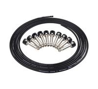 hindraem Câble patch robuste pour basse, sans soudure, longueur 3 mètres, pour configuration de guitare électrique, pédale d'effets, installation facile.