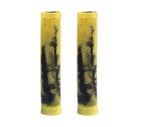 hindraem Collier de serrage renforcé en alliage d'aluminium avec poignée en caoutchouc souple pour guidon de vélo de route, VTT, BMX et trottinette, de tube, Jaune, 160 x 22.2 mm