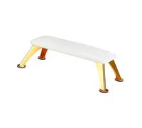 hindraem Coussin de support pour les mains et les bras ergonomique pour table de manucure, offrant le soutien nécessaire Pour aux techniciennes. Support pour, blanc avec pied doré, 47.5 x 14.5 cm