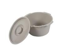 hindraem Demi-seau pour chaise percée avec couvercle. Seau percé résistant et stable, conçu pour un usage quotidien. lisse et sans bavures. Demi-seau de
