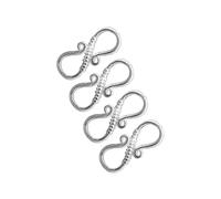 hindraem Fermoirs à œillet pratiques, connecteurs de colliers en forme d'hameçon, fermoirs en S argent sterling, de bijoux durables pour la création de