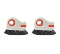 hindraem Grattoir nettoyant multifonction 2 en 1 pour rails. Matériau résistant à la corrosion, ne perd pas ses poils pour les joints et l'évier, Oranges (2), Comprend un grattoir