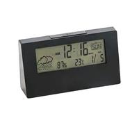 hindraem Horloge numérique silencieuse avec Affichage LED et Fonction météo pour développer Le Sens du Temps chez Les Enfants. Boîtier en ABS.