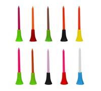 hindraem Lot de 10 Tees Doubles pour balles de Golf, résistants et indispensables pour l'entraînement. Faciles à Planter dans l'herbe et Difficiles à, 10 pièces, 83 mm