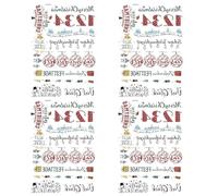 hindraem Lot de 4 autocollants de Noël pour bougies et bougies à faire soi-même, autocollants en vinyle pour fille, pour, film autocollant, devise, douze