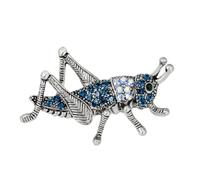 hindraem Magnifique épingle à revers en strass, broche animale unique, | ajout pour les amoureux de la mode, les fêtes, demoiselle d'honneur, broche sauterelle bleue, vêtements, accessoires de