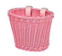 hindraem Panier de vélo enfant en forme de D, imitation rotin. Installation facile. Idéal pour les pique-niques les trajets quotidiens. Panier de vélo