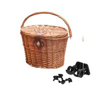 hindraem Panier de vélo fait main avec poignée sur le couvercle, grande capacité et respectueux de l'environnement. Ce panier convient au guidon du vélo.