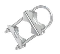 hindraem Support de Fixation de mât d'antenne Haut de Gamme avec boulons en U et Fixation sur Tuyau. Support de Efficace à mâchoire en V pour antennes