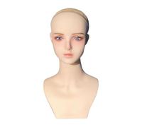 hindraem Tête de mannequin de maquillage multifonctionnelle pour perruques, chapeaux et lunettes, salons d'exposition et tête de mannequin de vente au