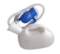 hindraem Urinoir réutilisable pour homme, tuyau de 15 cm, bouchon étanche pour éviter les odeurs nocturnes. Urinoir pour homme, tuyau de 150 cm, pot de , Blanc , Longueur du tube : 1.5 m