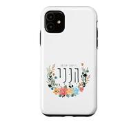 Hineni Hebrew Here I Am Isaiah 6:8 Send Me Floral Aquarelle Coque pour iPhone 11