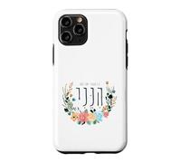 Hineni Hebrew Here I Am Isaiah 6:8 Send Me Floral Aquarelle Coque pour iPhone 11 Pro