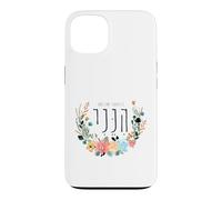 Hineni Hebrew Here I Am Isaiah 6:8 Send Me Floral Aquarelle Coque pour iPhone 13