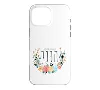 Hineni Hebrew Here I Am Isaiah 6:8 Send Me Floral Aquarelle Coque pour iPhone 16 Pro Max