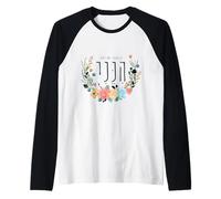 Hineni Hebrew Here I Am Isaiah 6:8 Send Me Floral Aquarelle Manche Raglan