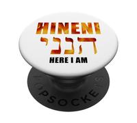 HINENI Here I Am - Hebrew Christian Faith Biblical PopSockets PopGrip Adhésif