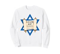 HINENI Here I Am - Hebrew Star of David Christian Faith Sweatshirt
