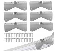 Hinge de gouttière, 6 pcs de vers le bas des charnières en acier inoxydable avec vis pour rectangle ou gouttière carrée facile Installation bricolage