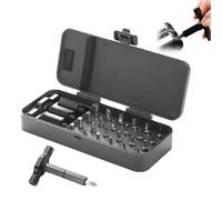 Hingehalve Screwdriver, Hinge-Half Screwdriver, Palm-Sized 24-in-1 Magnetic Diy Tool Set, Diy 24 in 1 Ratchet, Precision Repair Tool Kit for Electronic Repair, Furniture Repair (B)