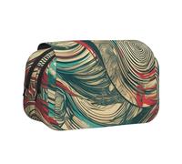 Hingor Fashion Not All Who Wander are Lost Print Pen Pencil Pencil Case Double Layer Zipper Pencil Case Pouch Clear Makeup Color Pouch Cosmetics Bag Multi-usage Stationary Bag