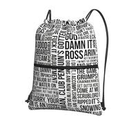 Hingor Sac à dos avec cordon de serrage imprimé citations de jeu résistant à l'eau pour gym, shopping, sport, yoga