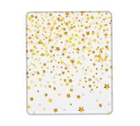 Hingor Sparsed Tapis de souris imprimé étoiles et pois avec bords cousus, texturé de qualité supérieure, base en caoutchouc antidérapant, pour ordinateur portable et gaming