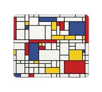 Hingor Tapis de souris imprimé mosaïque abstraite, tapis de souris personnalisé pour bureau, maison, tapis de souris imperméable, base en caoutchouc antidérapant, tapis de souris d'ordinateur pour