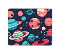 Hingor Tapis de souris imprimé planètes spatiales, tapis de souris personnalisé, tapis de souris imperméable, base en caoutchouc antidérapant, tapis de souris d'ordinateur pour souris sans fil