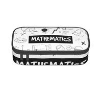 Hingor Trousse à crayons avec impression mathématiques pour filles et garçons, grande capacité avec 3 compartiments, organiseur de rangement pour femmes, hommes, adultes, école, bureau, université