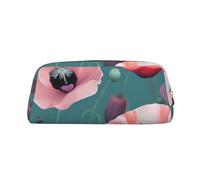 Hingor Trousse de toilette avec fermeture éclair pour cosmétiques, papeterie, sac à main, trousse à crayons - Motif coquelicots pastel, doré, One Size, Pochette à monnaie