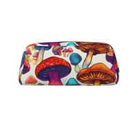 Hingor Trousse de toilette tendance avec fermeture éclair pour cosmétiques, papeterie, sac à main, trousse à crayons - Motif champignons sauvages, Argenté., Taille unique, Pochette à monnaie