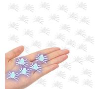 HINGTAI Lot de 100 araignées réalistes en Plastique, Petites et Lumineuses, pour Halloween, décoration de fête, Jouets d'imitation