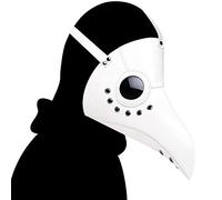 HINGTAT Masque de médecin de la peste pour Halloween, bec long, cosplay, steampunk, accessoire de costume pour festival, fête