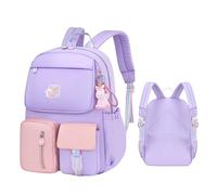 HINGTAT Sac à dos Kawaii Fille Sac d'école Cartable Fille Primaire pour 6 8 10 Enfants Filles avec décor trucs Kawaii Sac à Dos pour Adolescentes Filles Cartable