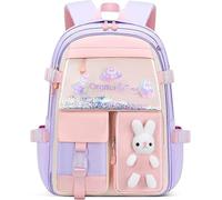 HINGTAT Sac à Dos pour Filles Sac à Dos Mignon Quicksand Réfrigérateur Porte Cartable Grande Capacité Kawaii Sac à Dos d'école Étanche Filles Sac à Dos pour Adolescentes Filles Cartable