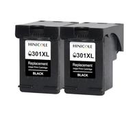 HINICOLE Lot de 4 cartouches d'encre compatibles 301 XL de remplacement Compatible avec imprimantes DeskJet 1050 2050 3050 2150 3150 1010 1510 2540 compatible avec le numéro de pièce 301(2BK)