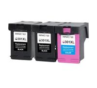 HINICOLE Lot de 4 cartouches d'encre compatibles 301 XL de remplacement Compatible avec imprimantes DeskJet 1050 2050 3050 2150 3150 1010 1510 2540 compatible avec le numéro de pièce 301(2BK1C)