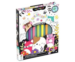hinkler - Kaléidoscope original Squishmallows - Contient 5 marqueurs Squishmallow, plus de 45 autocollants, 30 pages de coloriage et d'activités - Cadeau pour les filles à partir de 4 ans