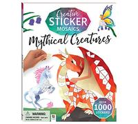 Hinkler - Mosaïques créatives par autocollants - Créatures mythiques - Peinture par autocollant - Livre d'autocollants mosaïque pour adultes - Art d'autocollants de créatures