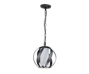 HINKLEY Lighting Elstead Quoizel Blacksmith Plafonnier à suspension sphérique Noir vieilli IP44