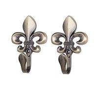 Hinleise 1 paire d'embrasses de rideaux en forme de fleur de prunier rétro classique pour porte, mur, chapeau, manteau, décoration pour la maison ou le bureau