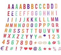 Hinleise Lot de 104 lettres et symboles pour panneau lumineux A4