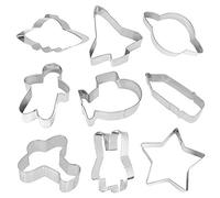 Hinleise Lot de 9 emporte-pièces en forme de vaisseau spatial, étoiles, astronaute, fusée, planète