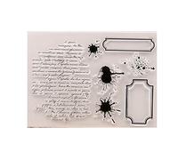 Hinleise Tampon en silicone transparent pour l'écriture antique pour la fabrication de cartes, le scrapbooking, la décoration, les mots, le journal intime, l'album à faire soi-même