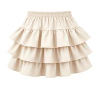 Hinliway Jupes pour Filles - Short-Culotte à Volants Trois étages avec Short intégré, Jupe Fluide décontractée pour Quotidien, fêtes et école, 4-11 Ans