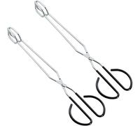 HINMAY Lot de 2 pinces à barbecue extra longues en acier inoxydable 40,6 cm Noir