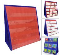 HINMAY Tableau de poche de bureau double face et autonome pour la maternelle, la maison ou la salle de classe