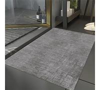 Hinnin Tapis de Bain Antidérapant 90x120cm - Super Absorbant, Séchage Rapide, Lavable et Doux pour Salle de Douche - Grey